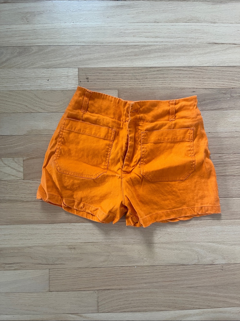 Maeve by Anthropologie Bright Orange High Waist Utility Shorts
